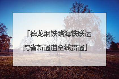 德龙烟铁路海铁联运跨省新通道全线贯通