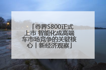 尊界S800正式上市 智能化成高端车市场竞争的关键核心丨新经济观察