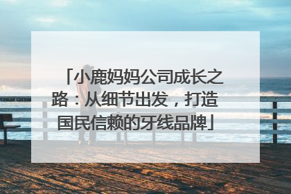 小鹿妈妈公司成长之路：从细节出发，打造国民信赖的牙线品牌