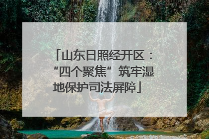 山东日照经开区：“四个聚焦”筑牢湿地保护司法屏障