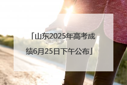 山东2025年高考成绩6月25日下午公布
