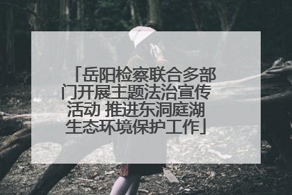 岳阳检察联合多部门开展主题法治宣传活动 推进东洞庭湖生态环境保护工作