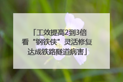 工效提高2到3倍 看“钢铁侠”灵活修复达成铁路隧道病害