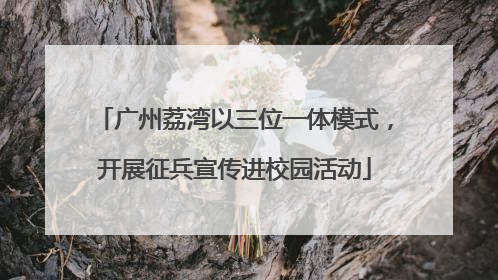广州荔湾以三位一体模式，开展征兵宣传进校园活动