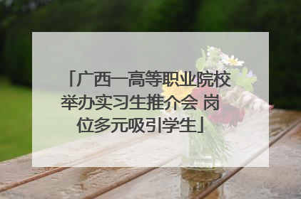 广西一高等职业院校举办实习生推介会 岗位多元吸引学生