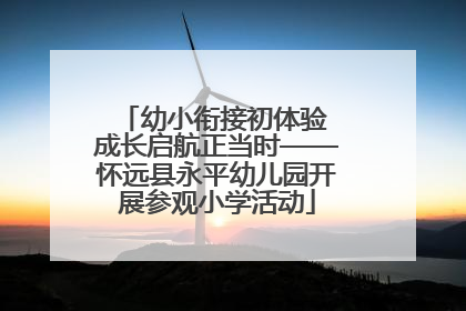 幼小衔接初体验 成长启航正当时——怀远县永平幼儿园开展参观小学活动