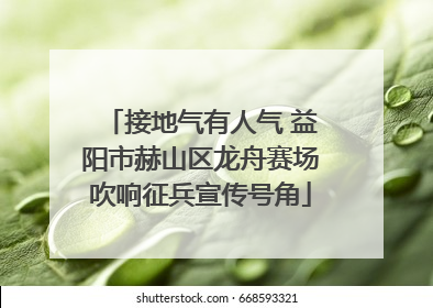 接地气有人气 益阳市赫山区龙舟赛场吹响征兵宣传号角