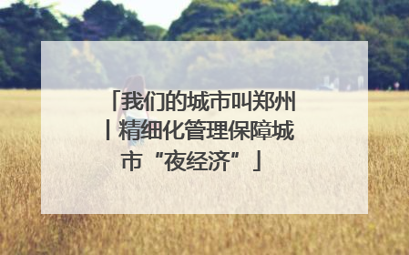 我们的城市叫郑州丨精细化管理保障城市“夜经济”