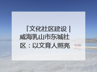 文化社区建设｜威海乳山市东城社区：以文育人照亮成长灯塔