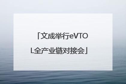 文成举行eVTOL全产业链对接会