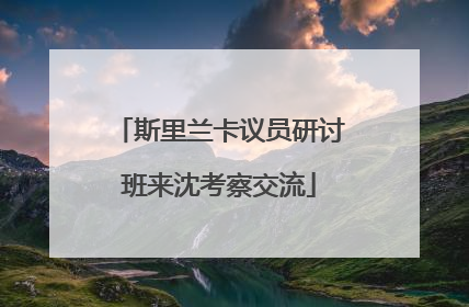 斯里兰卡议员研讨班来沈考察交流