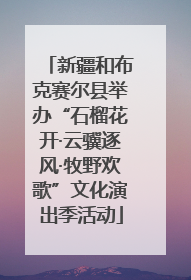 新疆和布克赛尔县举办“石榴花开·云骥逐风·牧野欢歌”文化演出季活动