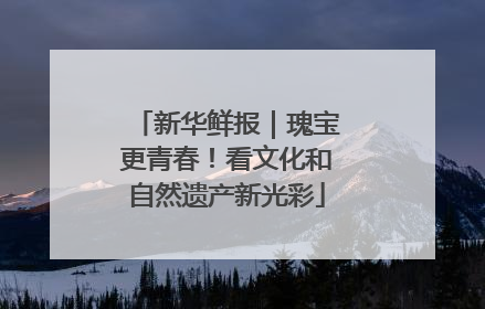 新华鲜报｜瑰宝更青春！看文化和自然遗产新光彩