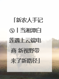 新农人手记⑤丨当湘潭白莲遇上云端电商 新视野带来了新路径