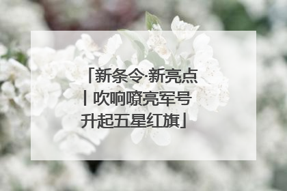 新条令·新亮点丨吹响嘹亮军号 升起五星红旗