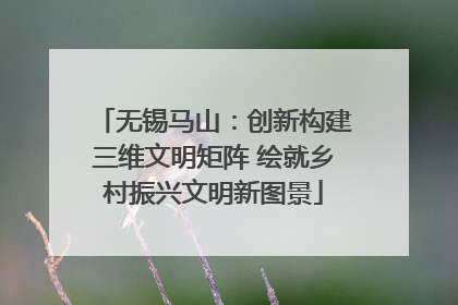 无锡马山：创新构建三维文明矩阵 绘就乡村振兴文明新图景
