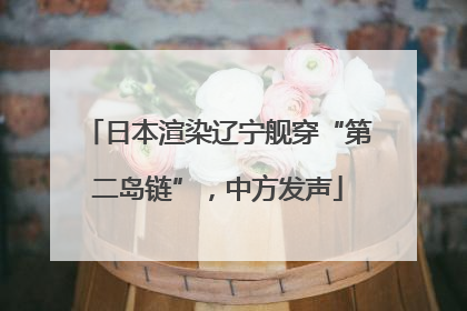 日本渲染辽宁舰穿“第二岛链”，中方发声