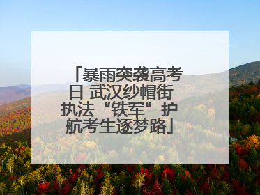 暴雨突袭高考日 武汉纱帽街执法“铁军”护航考生逐梦路