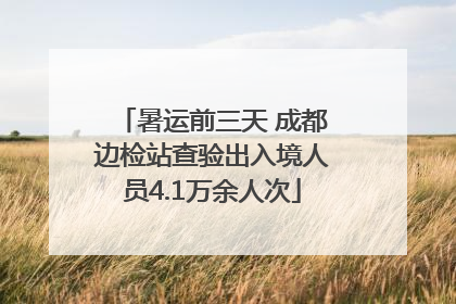暑运前三天 成都边检站查验出入境人员4.1万余人次