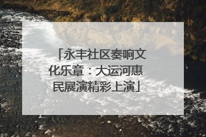 永丰社区奏响文化乐章：大运河惠民展演精彩上演