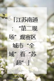 江苏南通：“第二现场”观赛区 城市“全域”看“苏超”
