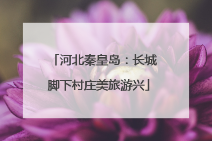 河北秦皇岛：长城脚下村庄美旅游兴