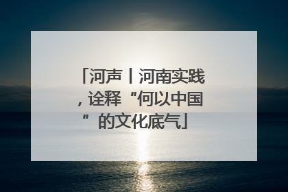 河声丨河南实践，诠释“何以中国”的文化底气