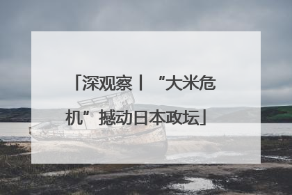 深观察丨“大米危机”撼动日本政坛