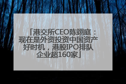 港交所CEO陈翊庭：现在是外资投资中国资产好时机，港股IPO排队企业超160家
