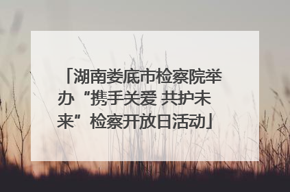 湖南娄底市检察院举办“携手关爱 共护未来”检察开放日活动