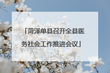 菏泽单县召开全县医务社会工作推进会议