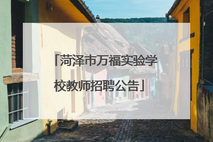 菏泽市万福实验学校教师招聘公告