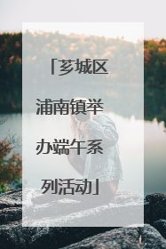 芗城区浦南镇举办端午系列活动