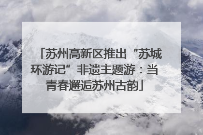 苏州高新区推出“苏城环游记”非遗主题游：当青春邂逅苏州古韵