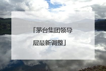 茅台集团领导层最新调整