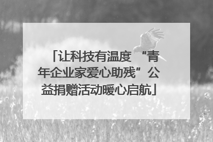 让科技有温度 “青年企业家爱心助残”公益捐赠活动暖心启航