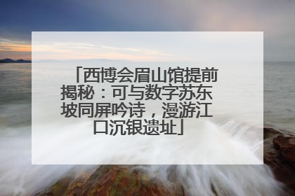 西博会眉山馆提前揭秘：可与数字苏东坡同屏吟诗，漫游江口沉银遗址