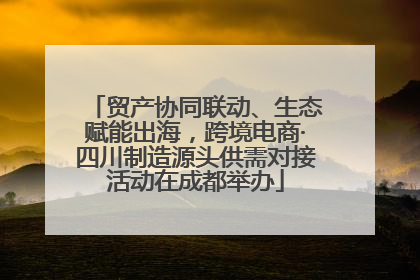 贸产协同联动、生态赋能出海，跨境电商·四川制造源头供需对接活动在成都举办