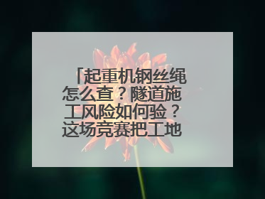 起重机钢丝绳怎么查？隧道施工风险如何验？这场竞赛把工地变“考场”