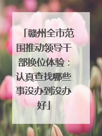 赣州全市范围推动领导干部换位体验：认真查找哪些事没办到没办好
