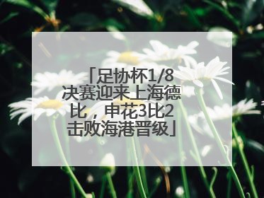 足协杯1/8决赛迎来上海德比，申花3比2击败海港晋级