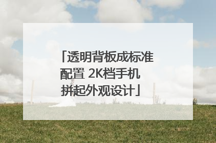 透明背板成标准配置 2K档手机拼起外观设计