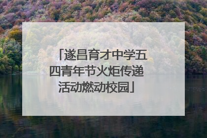 遂昌育才中学五四青年节火炬传递活动燃动校园