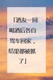 酒友一同喝酒后各自驾车回家，结果都被抓了