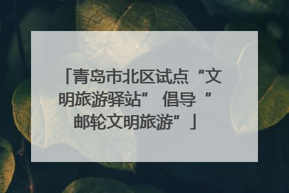 青岛市北区试点“文明旅游驿站” 倡导“邮轮文明旅游”
