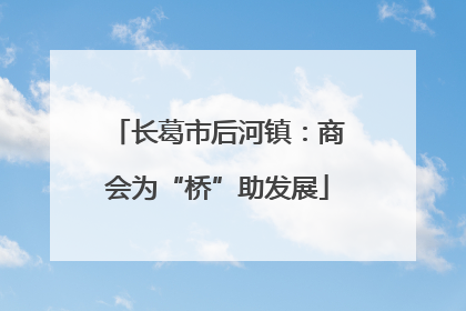 长葛市后河镇：商会为“桥”助发展