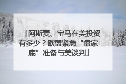 阿斯麦、宝马在美投资有多少？欧盟紧急“盘家底”准备与美谈判