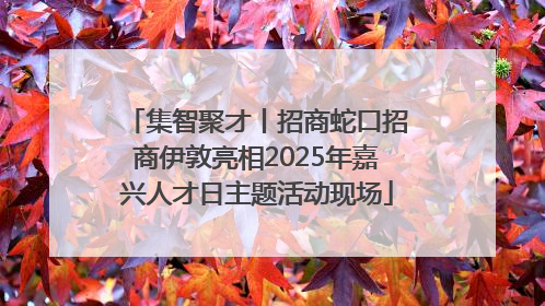 集智聚才丨招商蛇口招商伊敦亮相2025年嘉兴人才日主题活动现场