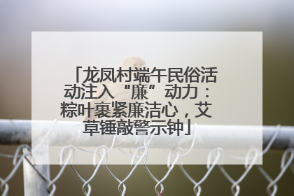 龙凤村端午民俗活动注入“廉”动力：粽叶裹紧廉洁心，艾草锤敲警示钟