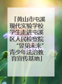 黄山市屯溪现代实验学校学生走进屯溪区人民检察院“昱见未来”青少年法治教育宣传基地
